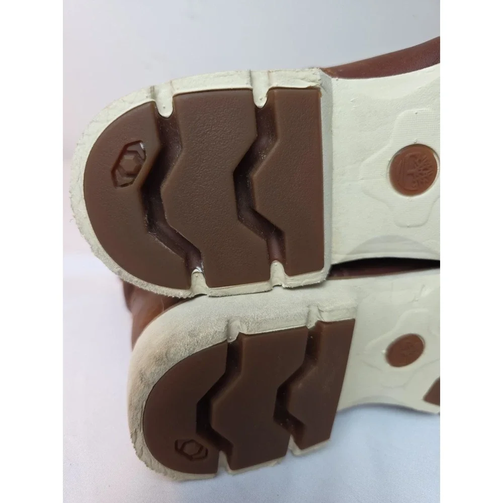 TIMBERLAND Bramhall Boots Womens 9.5 Brown Leather Lace Up Waterproof Ankle